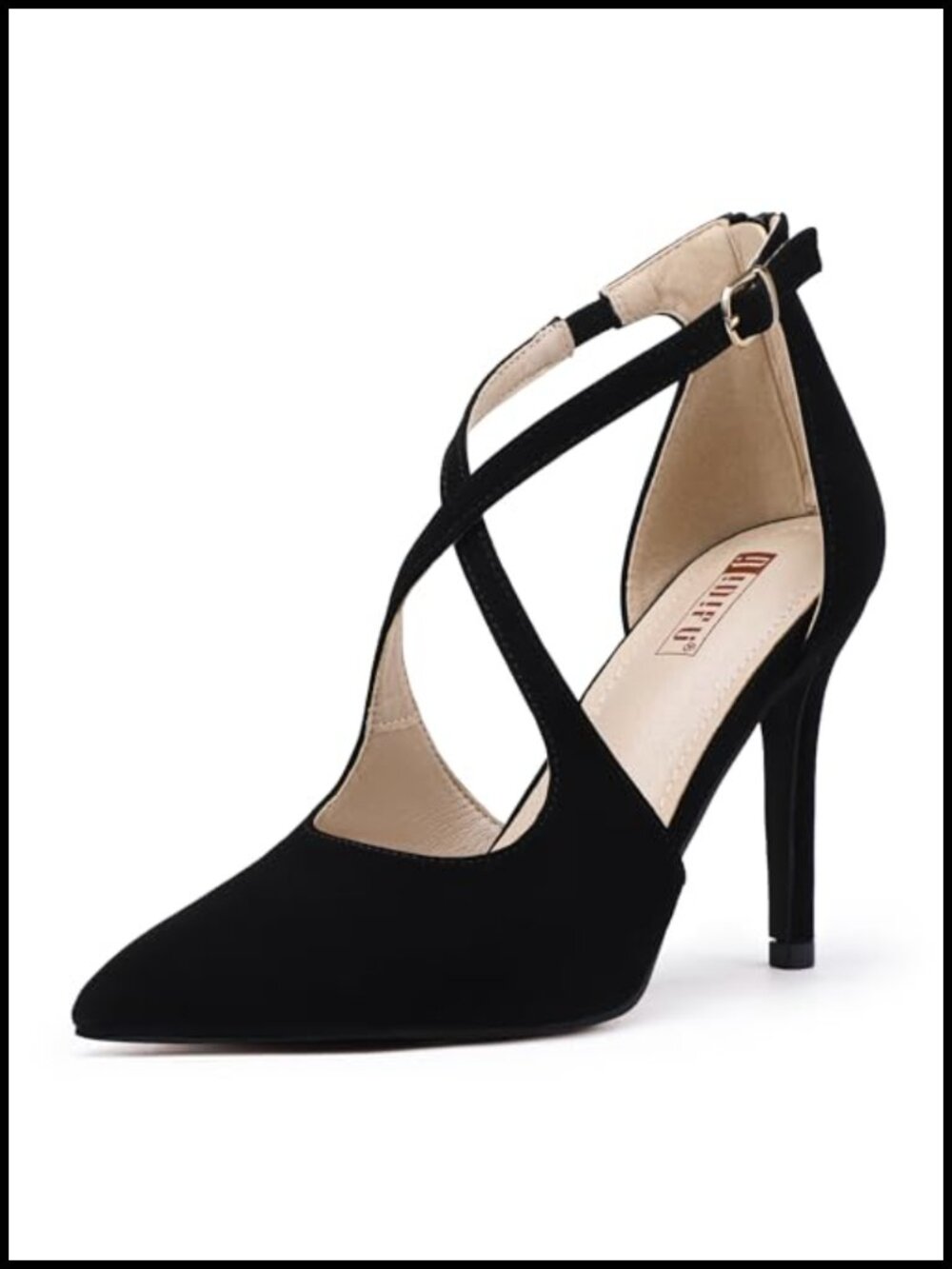 IDIFU Stiletto Heels Pumps for Women 4 inch Criss Cross Straps